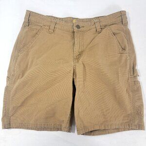 Carhartt Women's Khaki Brown Shorts Size 8 Original Fit ~32" W ~ 7.5" Inseam